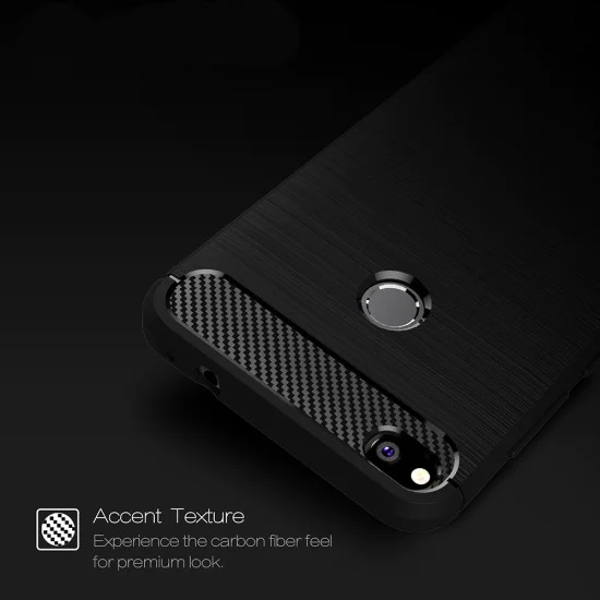 Калъф за Huawei P9 Lite 2017 / P8 Lite 2017 - Carbon Silicone - Черен