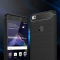 Калъф за Huawei P9 Lite 2017 / P8 Lite 2017 - Carbon Silicone - Черен