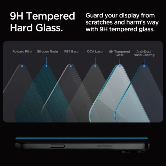 Протектор за iPhone 16 Pro - Spigen Glas.tR EZ FIT - Прозрачен