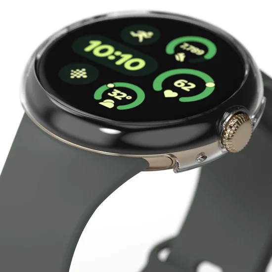 Калъф за Google Pixel Watch 3 45mm (комплект 2) - Ringke Slim - Clear / Matte Black