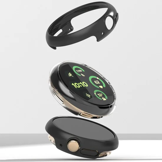 Калъф за Google Pixel Watch 3 45mm (комплект 2) - Ringke Slim - Clear / Matte Black