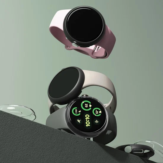 Калъф за Google Pixel Watch 3 45mm (комплект 2) - Ringke Slim - Clear / Matte Black
