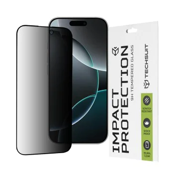 Протектор за iPhone 16 Pro - 111D Privacy Full Glue - черен
