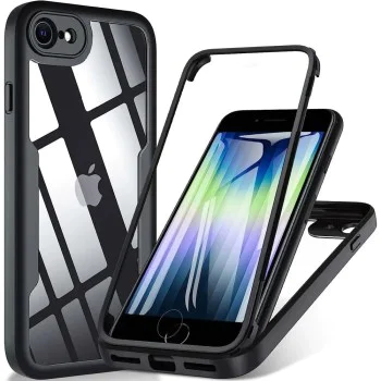 Калъф за iPhone 7 / 8 / SE 2, SE 2020 / SE 3, SE 2022 + калъф - ColorVerse 360 ​​Series - черен