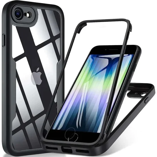 Калъф за iPhone 7 / 8 / SE 2, SE 2020 / SE 3, SE 2022 + калъф - ColorVerse 360 ​​Series - черен