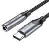 Адаптер за слушалки Type-C към 3,5 mm жак, DAC - Vention (BGMHF) - сив
