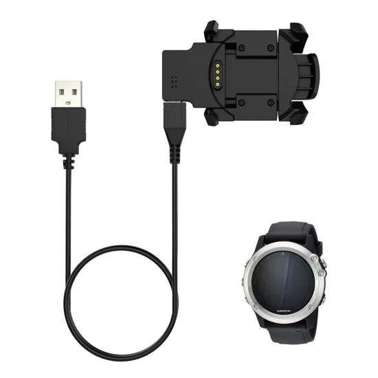 Зарядно за Garmin Fenix ​​3/3 HR/3 Sapphire, USB, 1m - (TGC5) - Черно