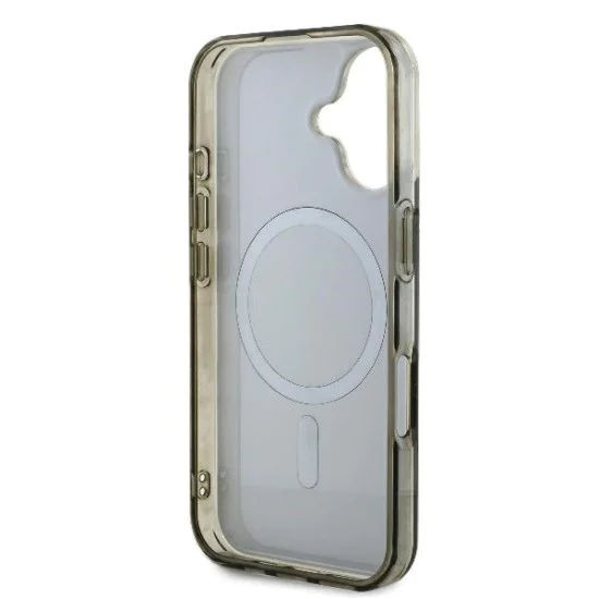 Калъф за iPhone 16 - Guess IML 4G Background MagSafe (GUHMP16SH4DTEW) - Кафяв