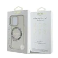 Калъф за iPhone 16 Pro - Guess IML Flowers Wreath MagSafe (GUHMP16LHFHFWWFCK) - Черен