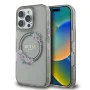 Калъф за iPhone 16 Pro - Guess IML Flowers Wreath MagSafe (GUHMP16LHFHFWWFCK) - Черен