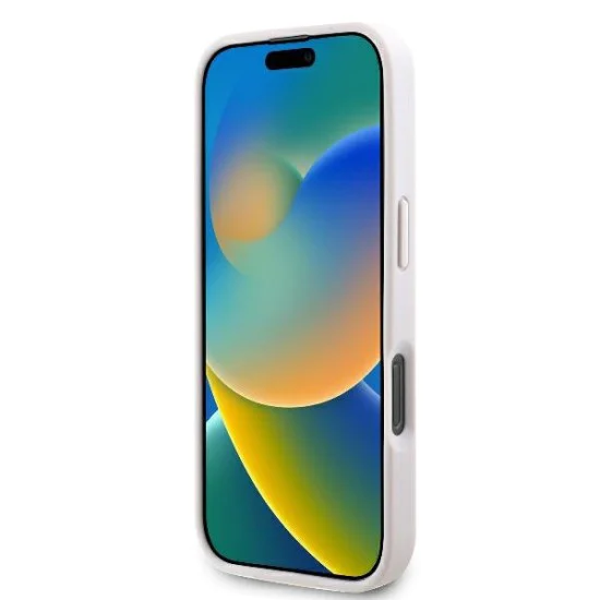 Калъф за iPhone 16 Pro Max - Guess - Кожен 4G Triangle Triangle Strass (GUHCP16XP4TDPP) - Розов