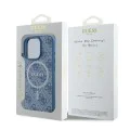 Калъф за iPhone 16 Pro - Guess 4G Ring Classic Classic Logo MagSafe (GUHMP16LG4G4GFRB) - Син