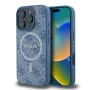 Калъф за iPhone 16 Pro - Guess 4G Ring Classic Classic Logo MagSafe (GUHMP16LG4G4GFRB) - Син