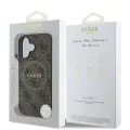 Калъф за iPhone 16 - Guess 4G Ring Classic Classic Logo MagSafe (GUHMP16SG4GFRW) - Кафяв