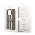 Калъф за iPhone 15 Pro - Guess Hardcase 4G Printed Stripes MagSafe (GUHMP15LP4RPSW) - кафяв