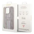 Калъф за iPhone 15 Pro - Guess Hardcase 4G Printed Stripes MagSafe (GUHMP15LP4RPSP) - Розов