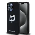Калъф за iPhone 15 Pro Max - Karl Lagerfeld Silicone MagSafe (KLHMP15XSCHPPLK) - Choupette Head