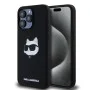 Калъф за iPhone 15 Pro Max - Karl Lagerfeld Silicone MagSafe (KLHMP15XSCHPPLK) - Choupette Head
