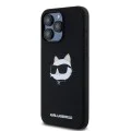 Калъф за iPhone 15 Pro Max - Karl Lagerfeld Silicone MagSafe (KLHMP15XSCHPPLK) - Choupette Head
