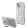 Калъф за iPhone 15 - Guess Ring Stand Script Glitter MagSafe (GUHMP15SHRSGSD) - Прозрачен