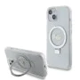 Калъф за iPhone 15 - Guess Ring Stand Script Glitter MagSafe (GUHMP15SHRSGSD) - Прозрачен