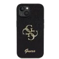 Калъф за iPhone 15 - Guess Glitter Script Big 4G (GUHCP15SHG4SGGK) - Черен