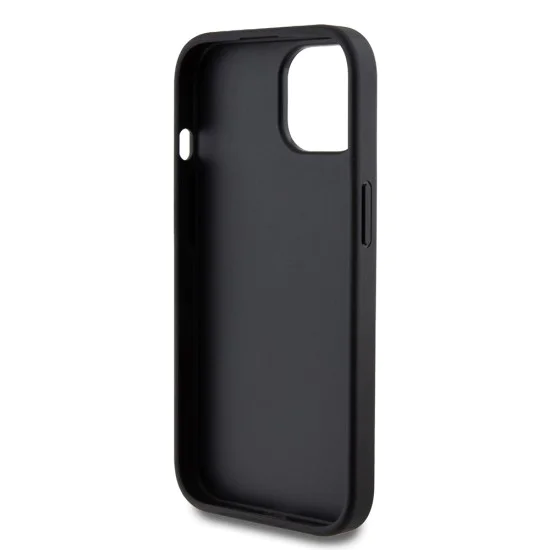 Калъф за iPhone 15 - Guess Glitter Script Big 4G (GUHCP15SHG4SGGK) - Черен