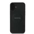 Калъф за iPhone 16 Plus - Guess Saffiano Classic Logo MagSafe (GUHMP16MPSAHMCK) - Черен