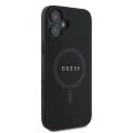 Калъф за iPhone 16 Plus - Guess Saffiano Classic Logo MagSafe (GUHMP16MPSAHMCK) - Черен