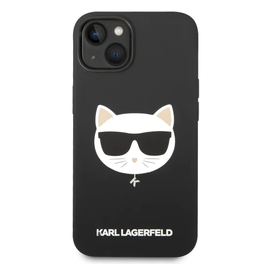 Калъф за iPhone 14 Plus - Karl Lagerfeld Silicone MagSafe (KLHMP14MSLCHBK) - Choupette Head