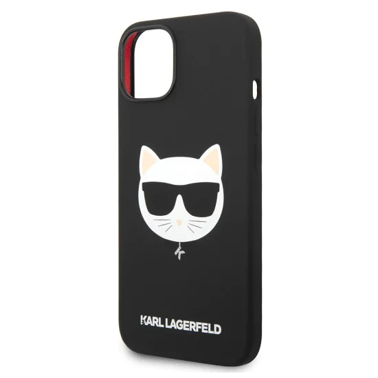 Калъф за iPhone 14 Plus - Karl Lagerfeld Silicone MagSafe (KLHMP14MSLCHBK) - Choupette Head