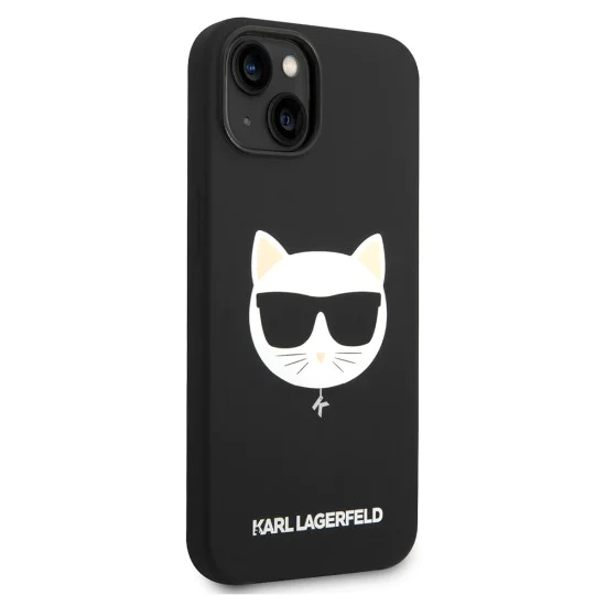 Калъф за iPhone 14 Plus - Karl Lagerfeld Silicone MagSafe (KLHMP14MSLCHBK) - Choupette Head