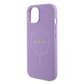 Калъф за iPhone 15 - Guess Saffiano MagSafe (GUHMP15SPSAHMCU) - Лилав
