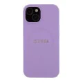 Калъф за iPhone 15 - Guess Saffiano MagSafe (GUHMP15SPSAHMCU) - Лилав