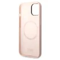 Калъф за iPhone 14 Plus - Karl Lagerfeld Silicone MagSafe (KLHMP14MSLKHLP) - Light Pink Karl`s Head