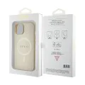 Калъф за iPhone 15 Plus - Guess Saffiano MagSafe (GUHMP15MPSAHMCB) - златен