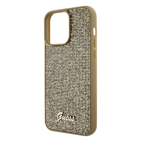 Калъф за iPhone 15 Pro Max - Guess Disco Metal Script (GUHCP15XPMSDGSD) - Златен