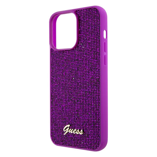 Калъф за iPhone 15 Pro Max - Guess Disco Metal Script (GUHCP15XPMSDGSF) - Фуксия