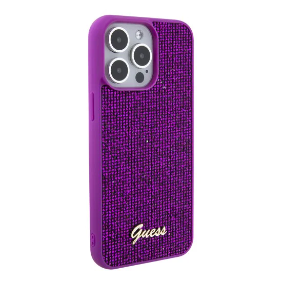 Калъф за iPhone 15 Pro Max - Guess Disco Metal Script (GUHCP15XPMSDGSF) - Фуксия