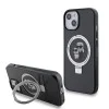Калъф за iPhone 15 - Karl Lagerfeld Hardcase Ring Stand MagSafe (KLHMP15SHMRSKCK) - Karl&Choupette