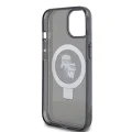 Калъф за iPhone 15 - Karl Lagerfeld Hardcase Ring Stand MagSafe (KLHMP15SHMRSKCK) - Karl&Choupette