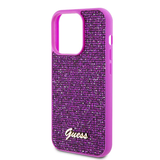 Калъф за iPhone 15 Pro - Guess Disco Metal Script (GUHCP15LPMSDGSF) - Фуксия