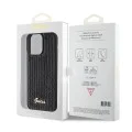 Калъф за iPhone 15 Pro Max - Guess Sequin Script Metal (GUHCP15XPSFDGSK) - Черен