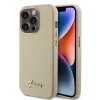 Калъф за iPhone 15 Pro Max - Guess Glitter Glossy Glossy Script (GUHCP15XPGMCSD) - Sparkle Beige