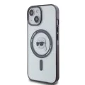 Калъф за iPhone 15 - Karl Lagerfeld IML MagSafe (KLHMP15SHKHNOTK) - Прозрачна глава на Карл