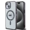 Калъф за iPhone 15 - Karl Lagerfeld IML MagSafe (KLHMP15SHKHNOTK) - Прозрачна глава на Карл