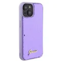 Калъф за iPhone 15 - Guess Sequin Script Metal (GUHCP15SPSFDGSU) - Лилав