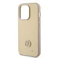 Калъф за iPhone 15 Pro Max - Guess Strass Metal Logo (GUHCP15XPS4DGPD) - Златен