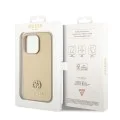 Калъф за iPhone 15 Pro Max - Guess Strass Metal Logo (GUHCP15XPS4DGPD) - Златен