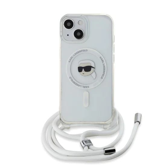 Калъф за iPhone 15 - Karl Lagerfeld IML Crossbody MagSafe (KLHMP15SHCKHNT) - Karl Head